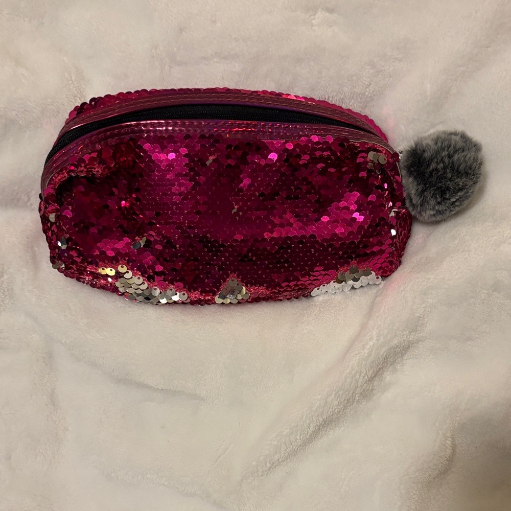 BH Cosmetics Fuchsia Sequin Cosmetic Bag